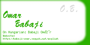omar babaji business card